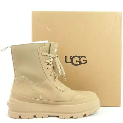 UGG The UGG Lug (1143833) Waterproof Leather Boots In Sand - Women's Size 9.5 • $74.99