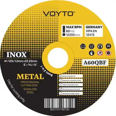 10 X Angle Grinder Cutting Discs (5 ) 125mm X 1mm Thin METAL STEEL INOX PVC • £6.49