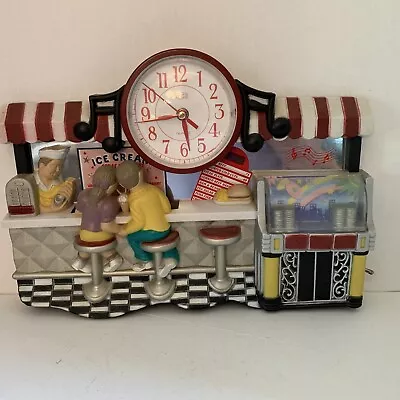 Eleco Nostalgic Diner 50s Musical Jukebox Ice Cream Parlor Clock 3d • £71.82