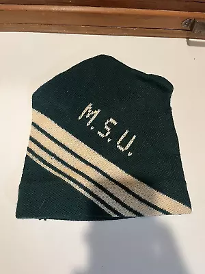 60-70s Vintage Jacobsons Wool Switzerland Michigan State Spartans Winter Hat MSU • $40