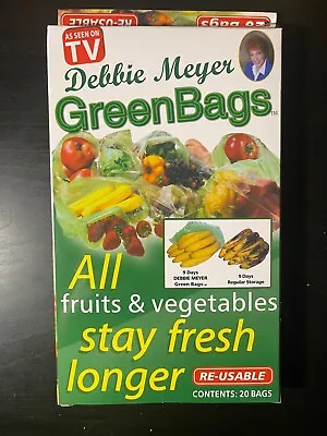 Debbie Meyer Generic Green Bags Stay Fresh 20 Reusable Bags 10Med 10Lg Save $$$ • $9.87