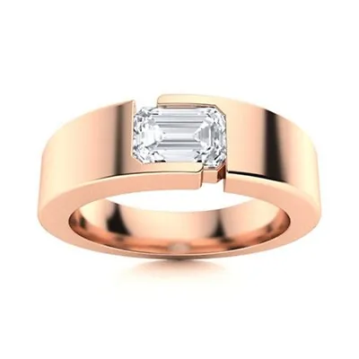 $2433.32 • Buy Diamond Mens Engagement Ring 14k Rose Gold 0.50 Ct Lab Created All Sizes
