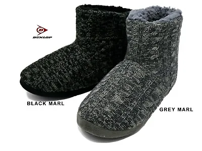 Dunlop Mens Famous Knitted Slipper Boots Warm Lining  £19.99 -  POST FREE • £19.99