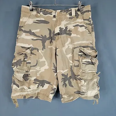 Lee Dungarees Men's Camo Cargo Short Pants Brown Size 30 • $10.84