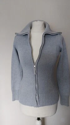 £3.49 • Buy Ladies M+S Zip Up Cardigan, Light Grey. Size 8.