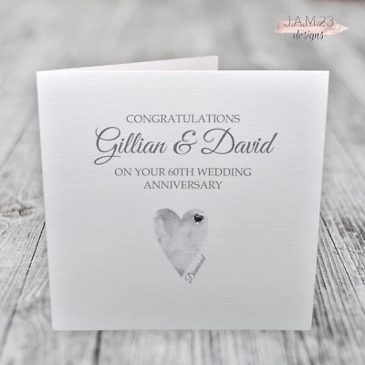 £3.80 • Buy Personalised Diamond 60th Wedding Anniversary Card