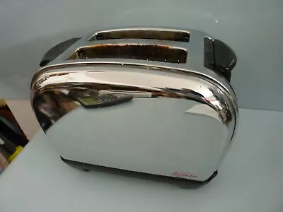 VINTAGE Sunbeam Toast Logic Chrome Toaster #3806 Tested MCM Look • $49