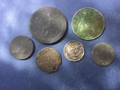 Metal Detecting Finds X 6 Coins • £7.50