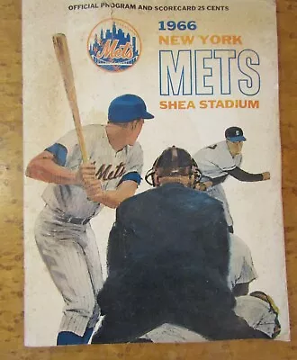 New York Mets 1966 MLB Baseball Official Program And Scorecard 25 Cents • $12.50