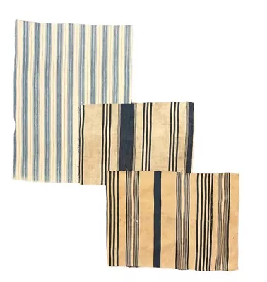 Wonderful Group Of 20th Century French Cotton Ticking Stripes 1609 • $24.99