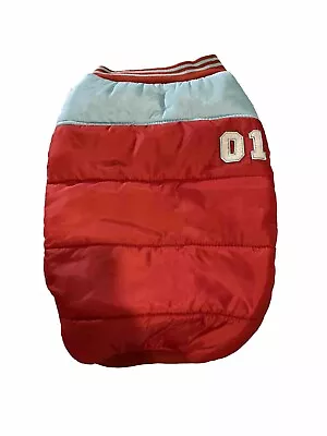 Martha Stewart Pets Large Dog Red And Blue Puffer Jacket • $15