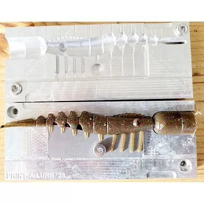 Aluminum Fishing Soft Bait Mold - 4  Shrimp Mold • $78