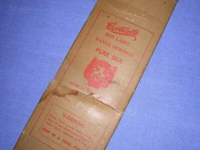 Vintage Corticelli Red Label Waxed Sewing Pure Silk Thread • $39.99