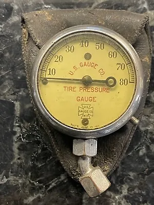 Vintage U.S. Gauge Co. Balloon Or Standard Tire Pressure Gauge 0-80 Psi • $14.99