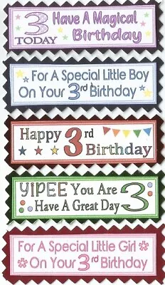 5 CHILDRENS SPECIAL AGE Birthday Greeting Card Craft Sentiment Banners Ages 1-12 • £1.49