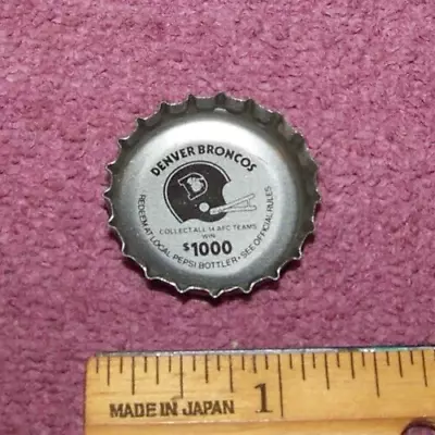 Mountain Dew / Pepsi Bottle Cap NFL Team Contest 1981 Denver Broncos • $7.25