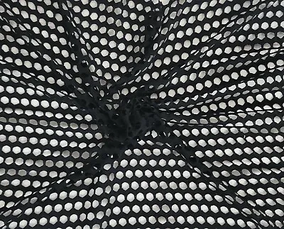 Black 100% Cotton Fishnet Knit Fabric By The Yard 12/21 • $7.50