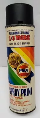 Vintage Penray Flat Black Enamel Spray Paint Can Paper Label 8033 • $7.64