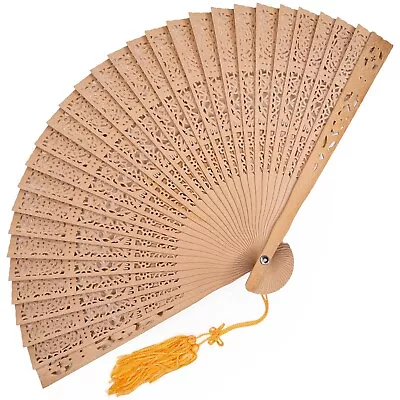 Vintage Die-Cut Fragrant Sandalwood Kyoto Incense Sented Folding Fan: Feb24-Z • $45