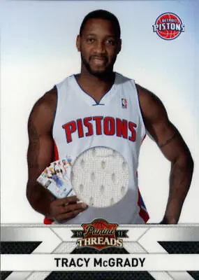 2010-11 Threads Jerseys Patch Card Tracy Mcgrady 167/399 Detroit Pistons • $19.99