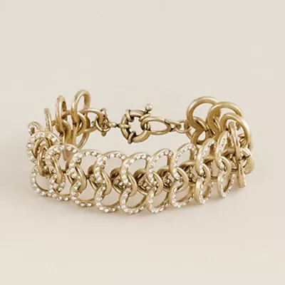 J.Crew Brass/Pave Figure Eight Bracelet • $19