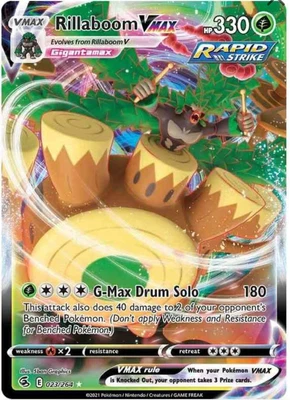 $5.49 • Buy Pokémon TCG Rillaboom VMAX Fusion Strike 023/264 Holo Ultra Rare