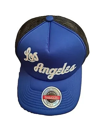 Los Angeles Lakers Mitchell & Ness Hwc Throwback Cap Hat Mesh Back Snapback Nwt • $25