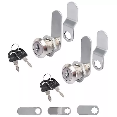 2 Set Cabinet Cam Locks With Keys 5/8 In Cylinder For RV Camper Drawer Tool Box • $7.99