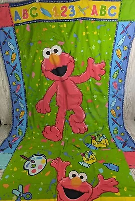 Vintage Elmo Crib Bedding Toddler Bed Baby Blanket Case Sesame Street ABC 123  • $19.99