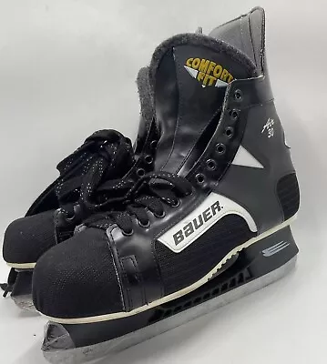 BAUER Air 30 ICE HOCKEY SKATES Size 12 Made In Canada Very Good Condition • $49.95