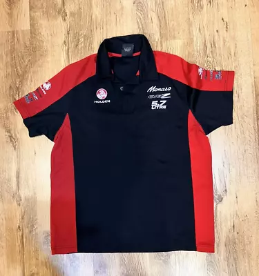 Holden Monaro Official CV8Z 5.7 Litre Polo Shirt S. M New Black Red MONARO Back • $35