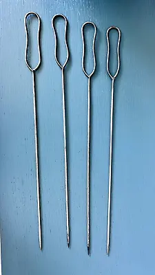 Vintage Metal Iron Rustic Kabob Skewers Set Of 4 • $16.20