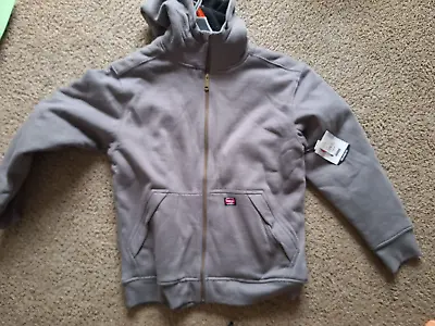 Wrangler Workwear Full Zip Sherpa Lined Water Repel Hoodie Gray Medium • $40