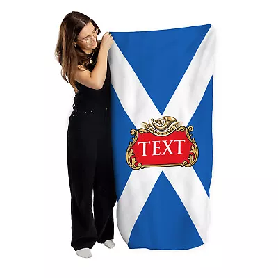 £19.99 • Buy Personalised Beach Towel | Scotland Flag | Custom Holiday Towel | Holiday Towel