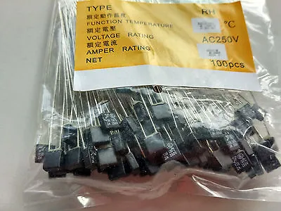 £14.80 • Buy 100 Pcs New From RH 102 105 115 120 125 130 135 140 150℃ Thermal Fuse 2A 250V