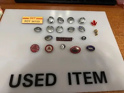 Job Lot  TRANSPORT BUS BADGES TRAIN BUTTONS MIXED LOT SEE IMAGES COACH MIXED • £25