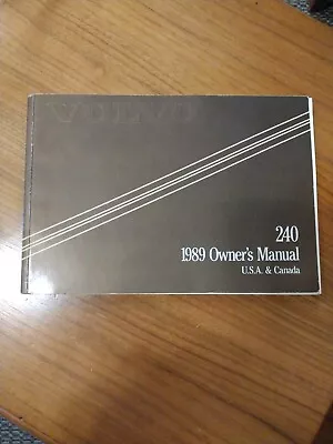 1989 VOLVO 240 Owner's Manual Booklet Lightly Used - FREE SHIPPING • $49.99