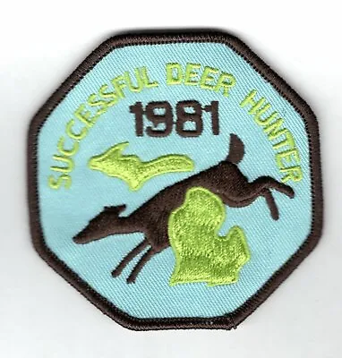 1981 Michigan Successful Deer Hunting Patch Reproduction • $19.99