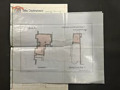 1899 Indentured Deed Premises On Church Street & Orchard Street Sheffield • £20