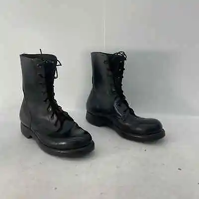 Vintage Biltrite Black Leather 8 Eyelet Military Army Combat Boots - Men's US 7 • $58.50