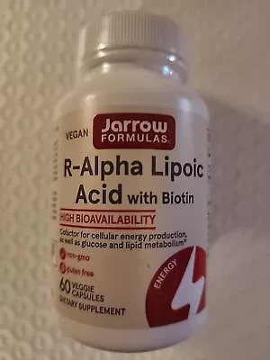Jarrow Formulas R-Alpha Lipoic Acid + Biotin 60 Veggie Capsules EXP 06/24 • $12.75