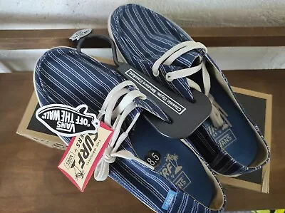 Vans Stripe Rata Vulc Men's Sneaker Navy Size UK 7.5 EUR 41 USA 8.5 26.5cm • £50.34