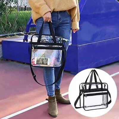 Front Pocket Large Capacity Transparent Purse Clear Bag Shoulder Bag Handbag • $20.90