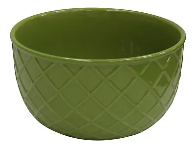 Extra Large Ceramic Deep Mixing Bowl Stoneware 25cm Diameter Green 5 Litre • £13.99