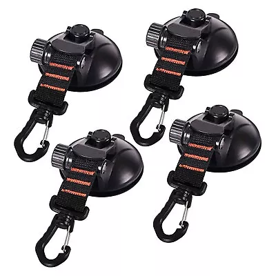 1/4pcs Heavy Duty Suction Cup Anchor With Securing Hook Tie Down Camping Tarp AU • $18.95