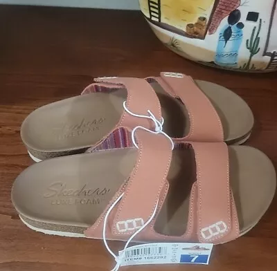 Skechers Ladies' Size 7 Two Strap Sandal Pink (Coral) • $15.99