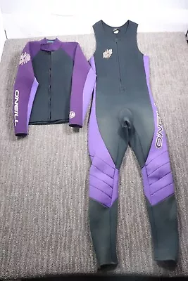 O'Neill Reactor Wetsuit Top/Bottom Vintage 90's Women's Medium 2 MM Purple USA • $79.77