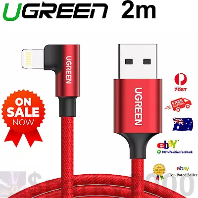 $29.95 • Buy UGREEN IPhone Charger Cable 90 Degree Apple MFi Certified To USB A Cable Right A