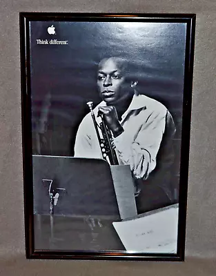 Miles Davis Jazz Apple Think Different 11 X17  Custom Frame Aluminum Glass • $299.99