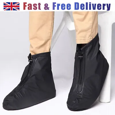 Rain Shoes Waterproof Covers Overshoes Galoshes Boot Cover Protector Anti-Slip • £11.99